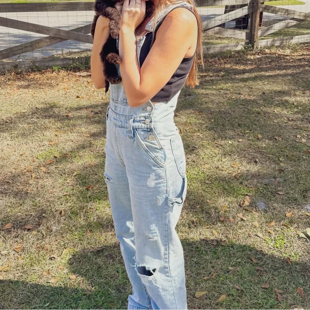 Cotton On Light Blue Denim overalls